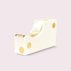 Kate Spade Acrylic Gold Dots Tape Dispenser - NIB